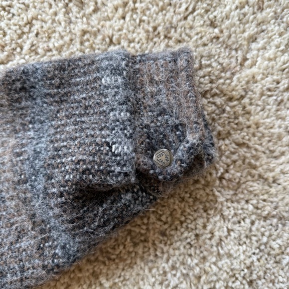 Alpaca Wool Vintage Peru Men Full Zip Jacket Sweater Textured Pattern Weave Med - Picture 7 of 8